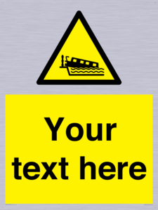 Custom warning grounding narrow boat on lock cill